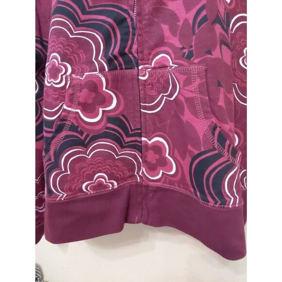 STYLE CO SPORT Hoodie Flower Print Cotton Spandex L - Picture 2 of 8